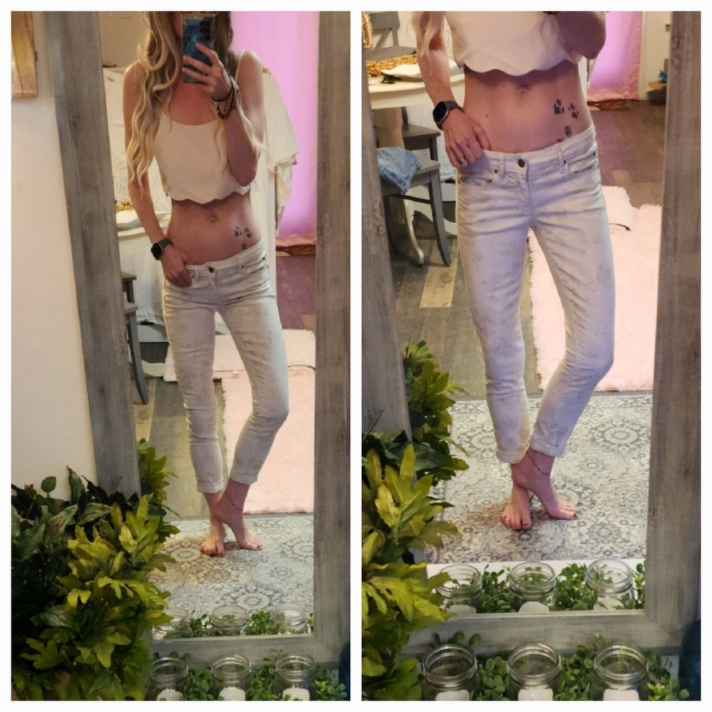 "Vintage" Gap Always Skinny Floral Leaf Print Jeans